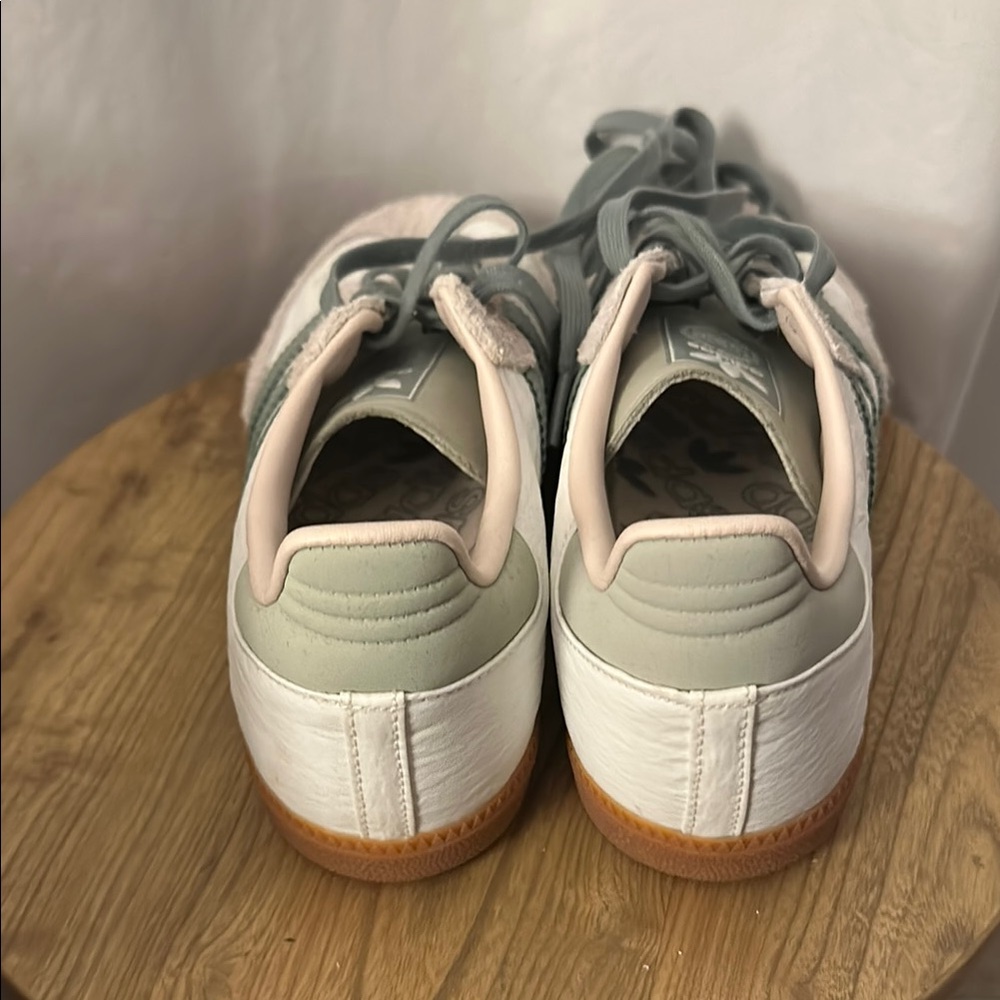 adidas Samba White and Gray Athletic Shoes - Picture 2 of 4